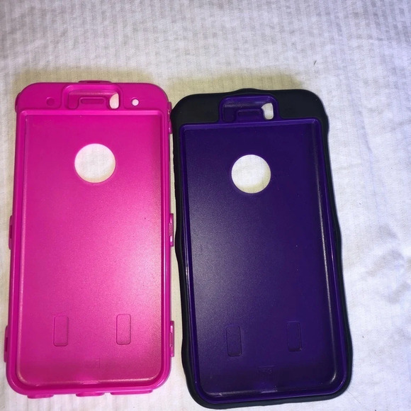 iPhone 6 Plus zebra print silicone cover, purple or hot pink shell. - Picture 3 of 3